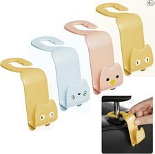 Car Seat Back Organizer With 4 Universal Headrest Hooks Bag And Coat Hanger Ra