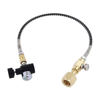 #ad #ad Refill Adapter With Hose And Pressure Gauge For Soda Maker Cylinder Connector $35.52