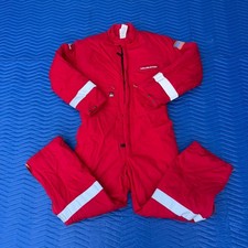 Wenaas 73674 Mens XL Red Halliburton Antiflame Suit Reflective Work Coveralls