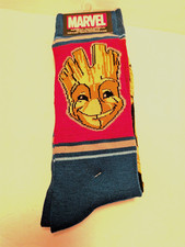 MARVEL GROOT Crew Socks 2 pair Size 6-12 Guardians of the Galaxy NIP
