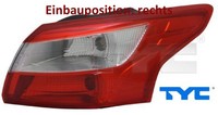 Tyc 11-11849-01-2 Heckleuchte Rechts RüCklicht Hecklicht RüCkleuchte FüR Ford