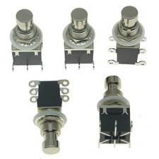 Pack of 5 Latching Stomp 6-Pin DPDT Side Terminals Guitar Effect Pedal Switch...