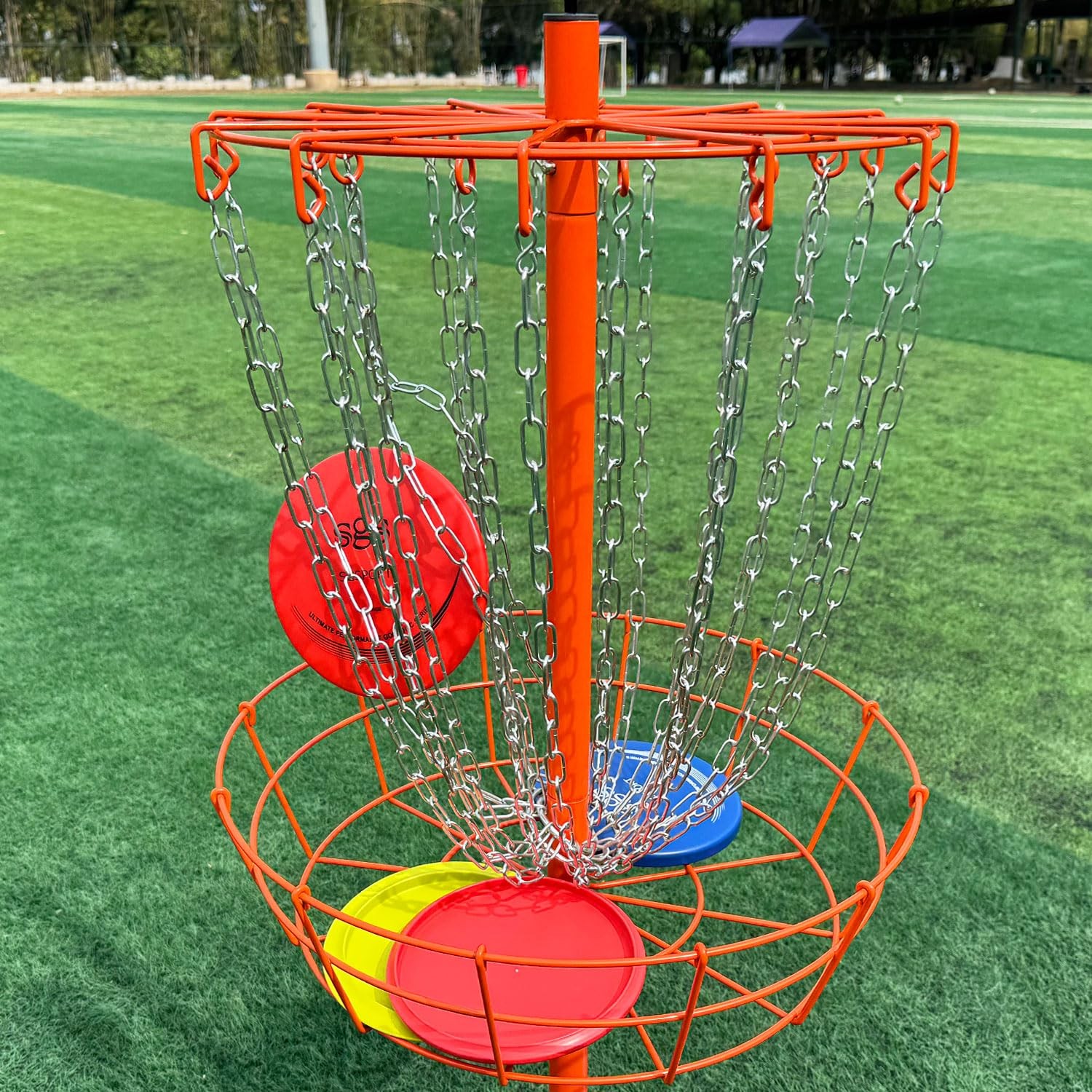 Disc Golf Basket - Portable Disc Golf Target with Heavy Duty 24-Chains Come w...