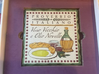 2023 Cortopassi Family Handpainted Proverbio Italiano Ceramic Tile Wall Hanging