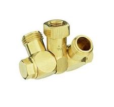Pack of 2 - TeeJet Brass 1/4" Female FPT Double Swivel Body Assembly 4202-2-1/4T