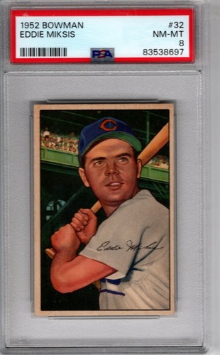 1952 Eddie Miksis #32