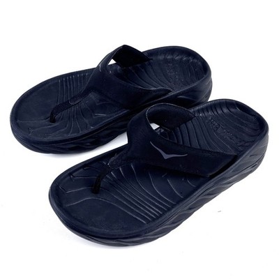 Hoka One One Ora Recovery Thong Flip Flops Sandals Black Women s 8