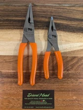 NEW Snap On LN47ACF & LN46ACF Needle Nose/Slip-Joint Combo ORANGE Plier Set