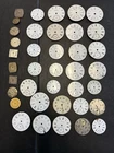 Lot of 37 Vintage Pocket Watch Wrist Watch Faces for Craft or Repair Most Elgin