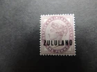 1888-93 Zululand 1d Deep purple GB Overprint SG2 Mounted Mint