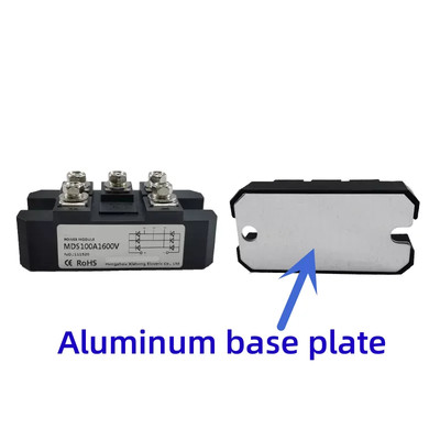 MDS100A Three Phase Bridge Rectifier Diode Module & HeatSink 125mm X 95mm X 50mm