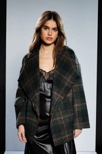 Runway 1.8.1.8 Navy Coat Womens Daywear Jackets & Coats