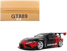 2020 Toyota Supra GR RHD (Right Hand Drive) "Advan" Black and Red 1/18 Model Car