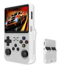 R36S Retro Handheld Video Game Console 16000+ Games 3.5 Inch IPS Screen WHITE
