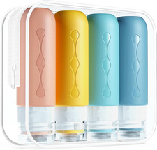 Travel Bottles Set - Tsa Approved, Travel Size Containers,Leak Proof Silicone Sq