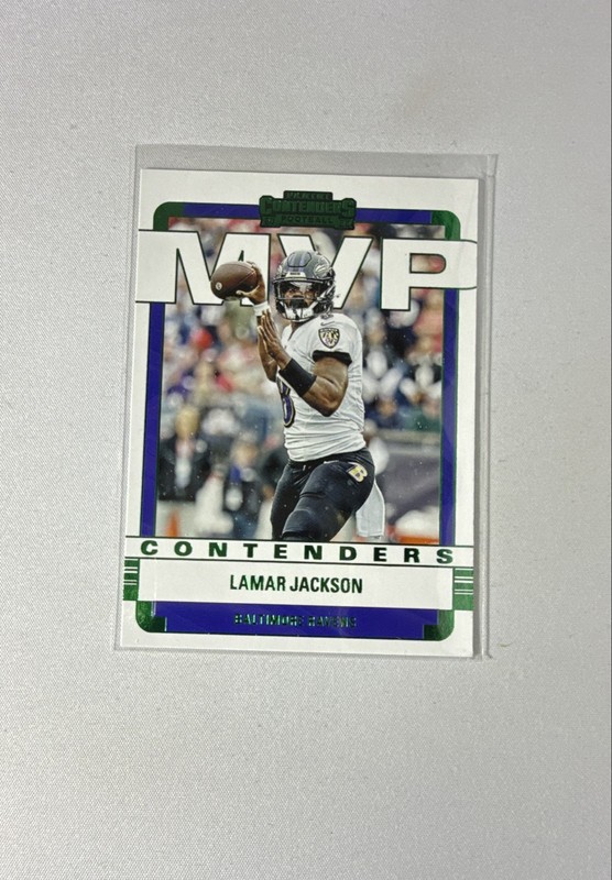 2022 Panini Contenders - Mvp Contenders Lamar Jackson #MVP-LJA Emerald