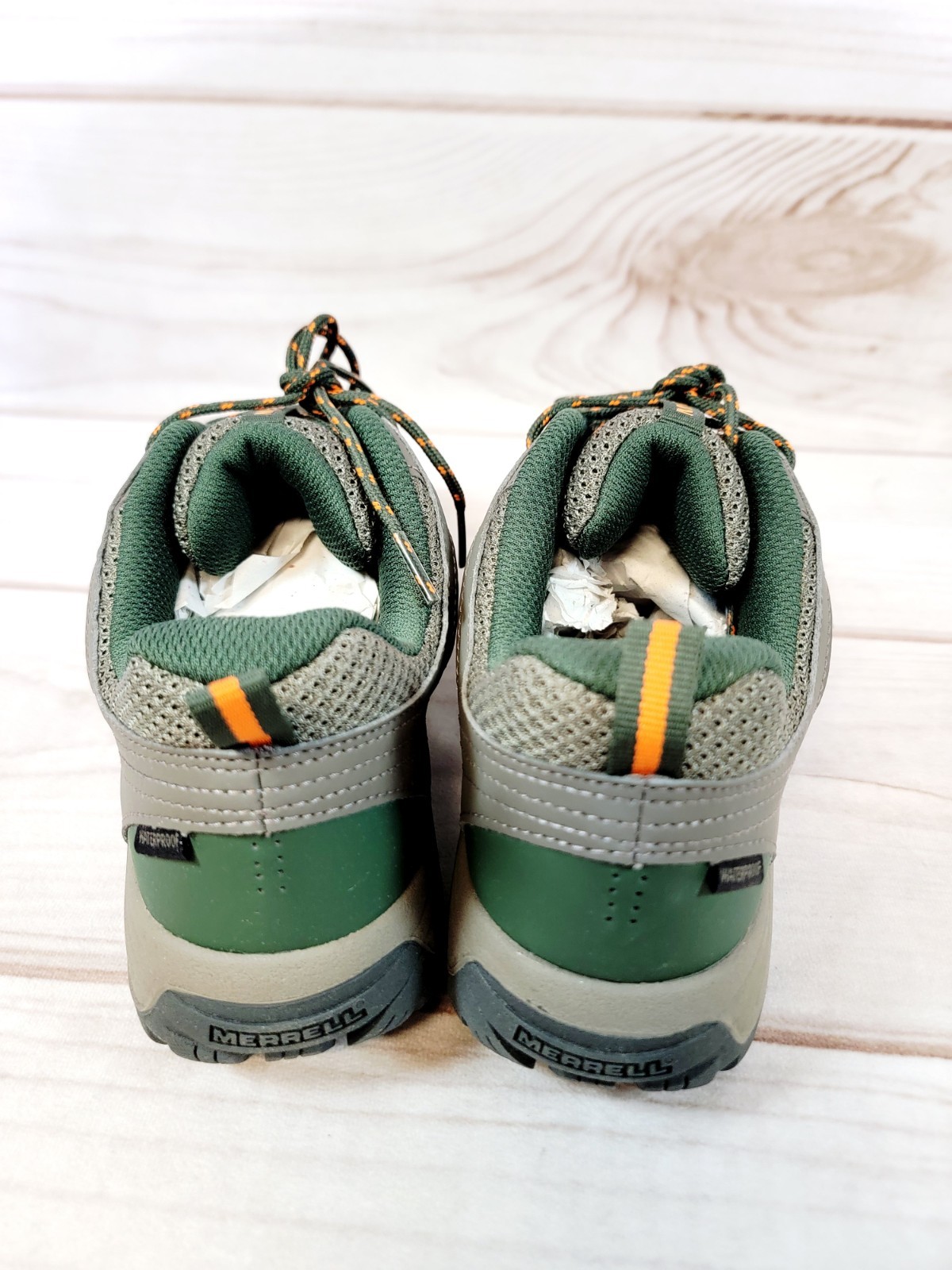 Scarpe da trekking Merrell Oakcreek basse giovanili taglia 7 verde arancione MK264771