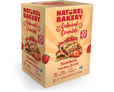 Nature's Bakery Oatmeal Crumble Strawberry Bars, 20 ct.