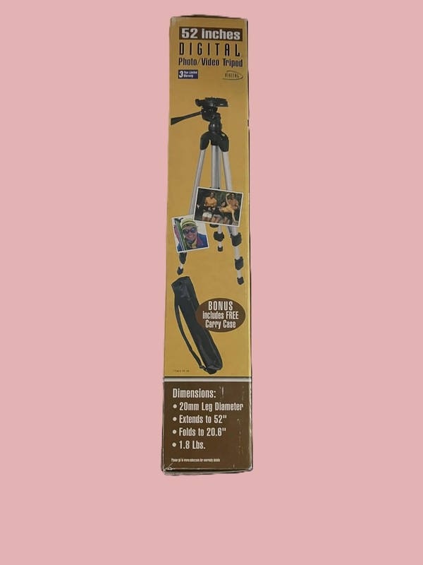 Digital Concepts 52 Inches Digital Photo/Video Tripod Includes Carrying Case