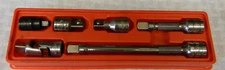 SNAP-ON 3/8" DRIVE 6PC KNURLED EXTENSION/ADAPTER SET #206EAU