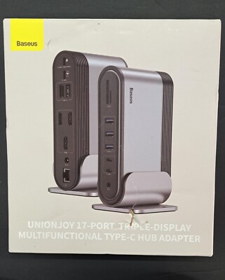 # BASEUS UNIONJOY 17-PORT THREE-SCREEN TYPE-C HUB ADAPTER (50333) b628