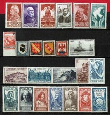 FRANCE ANNEE COMPLETE 1946 : YVERT N° 748 / 771 , 24 TIMBRES NEUFS xx LUXE