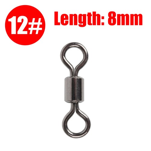 100/50x Rolling Barrel Swivel 42-330lb Fishing Swivels Solid Ring #1-#8,1/0-6/0 - Picture 28 of 28