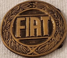 Vintage Solid Brass Belt Buckle Fiat