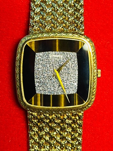 Piaget Diamond Vintage Ref 9771D2 Onyx Tigerauge und Pave Diamanten - Bild 2 von 9