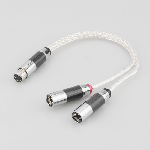 Adaptador de cable de audio 8 AWG 3 pines XLR HEMBRA Jack a conector doble MACHO DIVISOR Y - Imagen 1 de 5