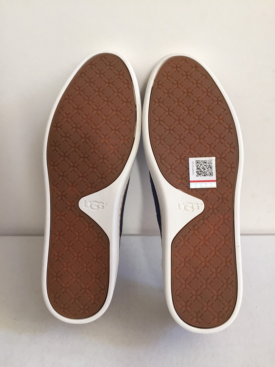 UGG ADLEY PERF MARINO BLUE SLIP ON LEATHER SNEAKERS US 9.5  display picture 1