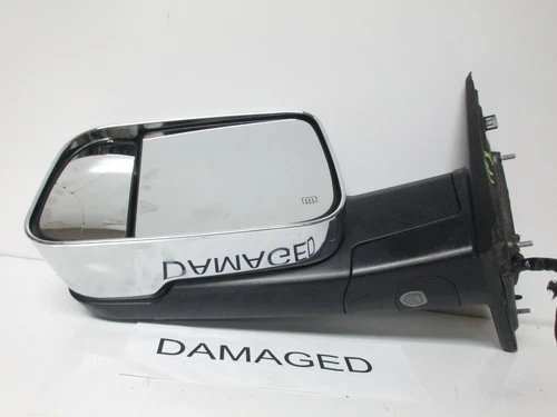 13-17 RAM 2500 / RAM 3500 TOWING MIRROR CHROME LEFT DRIVER SIDE LH DAMAGE