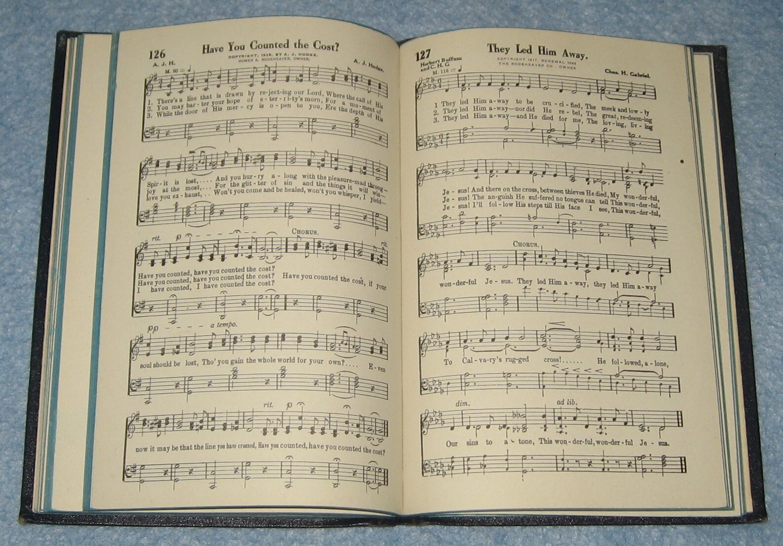 Rodeheaver’s Gospel Solos and Duets No. 1 & 2, Lot of 2 Christian Hymns