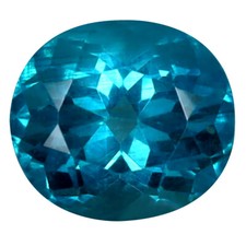 1.37 ct Incomparable Oval Cut 7 x 6 mm Brazil Paraiba Blue Apatite Gemstone