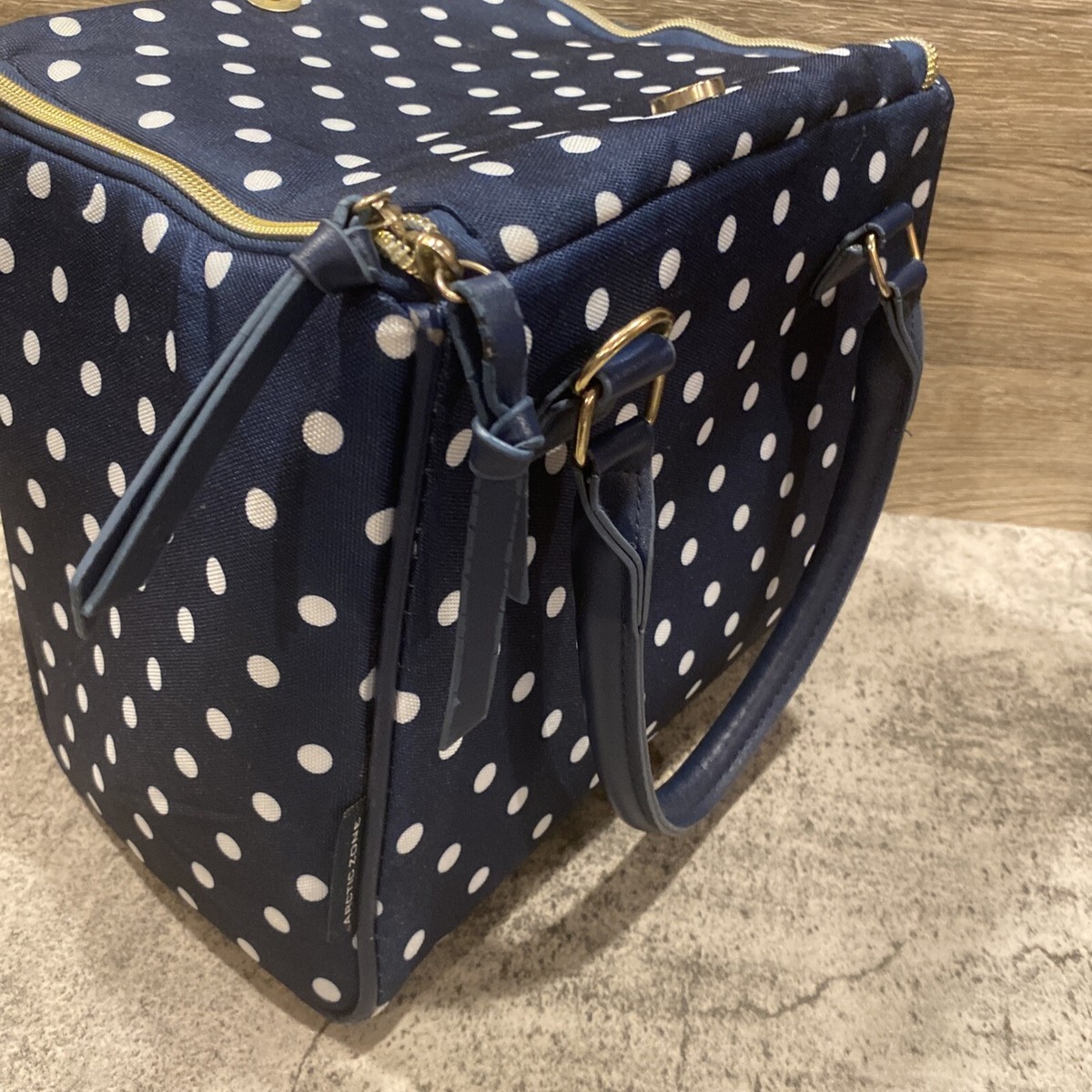polka dot lunch tote