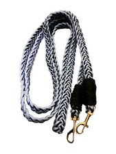 Ice Blue And Black Reins Any Size Made Handwoven,custom made. 