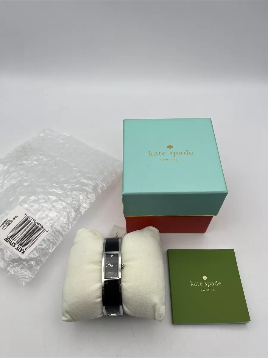 New Kate Spade New York Black Carousel Bangle Watch With Box And Manual