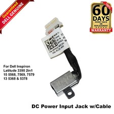 Dell Inspiron 13 5368 5378 15 5568 7569 7579 DC Input Power Jack Cable PF8JG