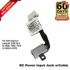 Dell Inspiron 13 5368 5378 15 5568 7569 7579 DC Input Power Jack Cable PF8JG