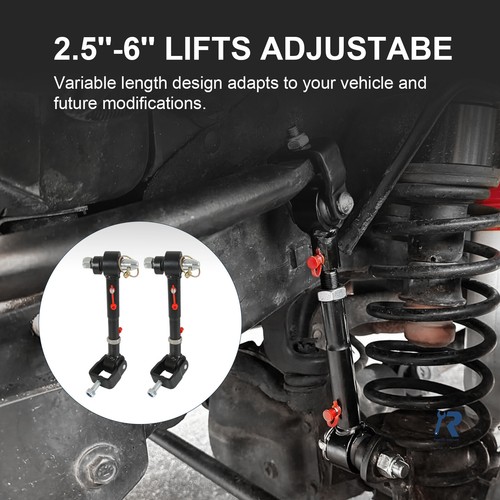 Quick Disconnect Sway Bar Links For 98-06 TJ Cherokee 84-01 XJ w/ 2.5-6" Lifts - Picture 2 of 18