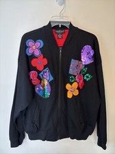 VTG Carole Little Art to Wear Zip Up Women s Jacket 1990s Size Small Sequence