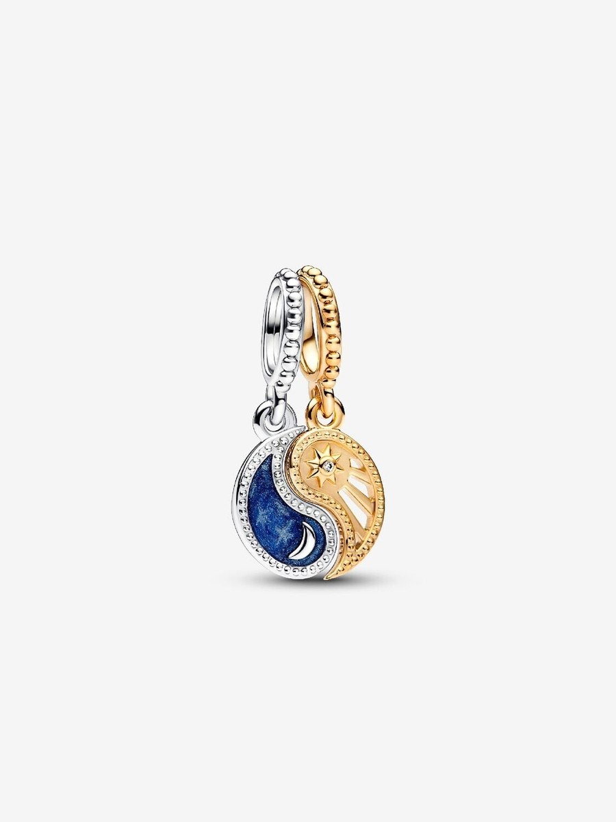 Authentic* Pandora Two-tone Splittable Sun & Moon Dangle