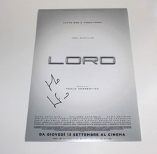DIRECTOR PAOLO SORRENTINO SIGNED 'LORO' 12x18 ITALIAN MOVIE POSTER w/COA PROOF