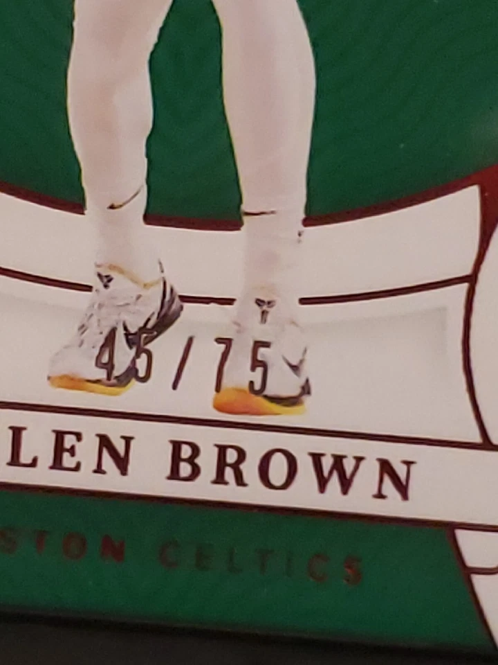 2021-22 Panini National Treasures NBA 75th 45/75 Jaylen Brown #70 Boston Celtics - Image 4 of 4