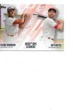 2019 TOPPS #NTL-38 REDS OPS LEADERS FRANK ROBINSON & JOEY VOTTO
