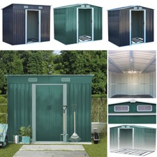 Outdoor Flat/Apex Roof Metal Garden Storage Shed Home UK Galvanised
