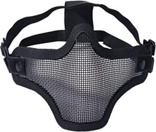 Halbe Gesichtsschutz Maske Mesh Maske f&uuml;r Halloween Cosplay Softair Paintball CS