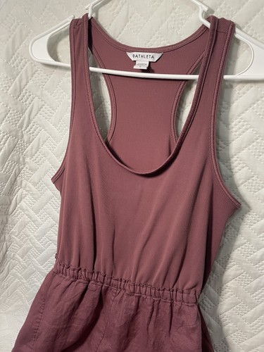 Athleta Womens Baja Linen Midi Dress Size Large Tawny Rose Activewear Athleisure - Picture 7 of 13