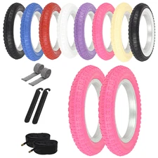 ENIX BICYCLE WIRE BEAD 12" 1/2" x 2 1/4" TIRE SETS COMP III BMX TREAD 8 PCS