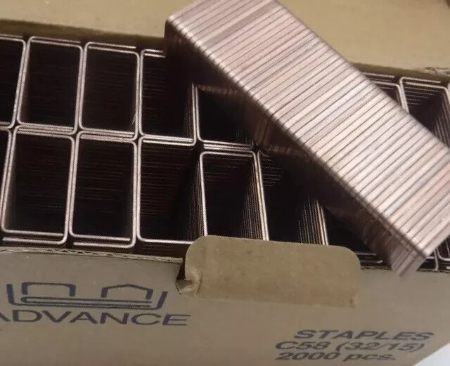 Advance C58 Carton Closing Staples – 1-1/4 Crown X 5/8 Leg – 8,000 Total (4 Packs Of 2,000)